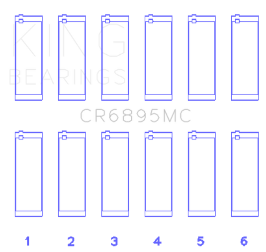 King Engine Bearings CR6895MC KING Connecting Rod Bearings