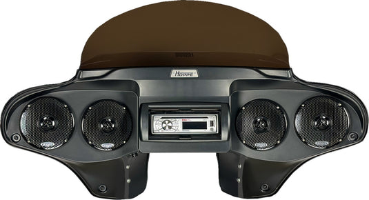 Hoppe Industries HPKT-1002A Single DIN CD Player Quadzilla Fairing - Four 5in. speakers