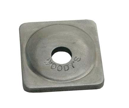 Woody's ASG-3775-84 Square Grand Digger Aluminum Support Plates - 5/16in. - Natural (84pk.)