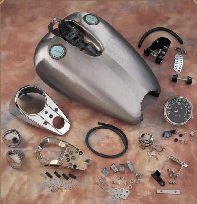 Drag Specialties DS-391322 QuickBob Extended Dash-Style Rubber-Mount Gas Tank Kit
