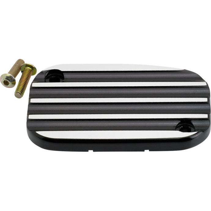 Joker Machine 08-012B Hydraulic Clutch Mater Cylinder Cover - Finned - Black Anodized w/ Machined Accents