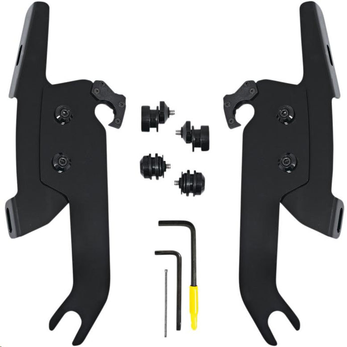 Memphis Shades MEB2051 Trigger-Lock Mount Kit for Batwing Fairing and Fats/Slim Windshields - Black