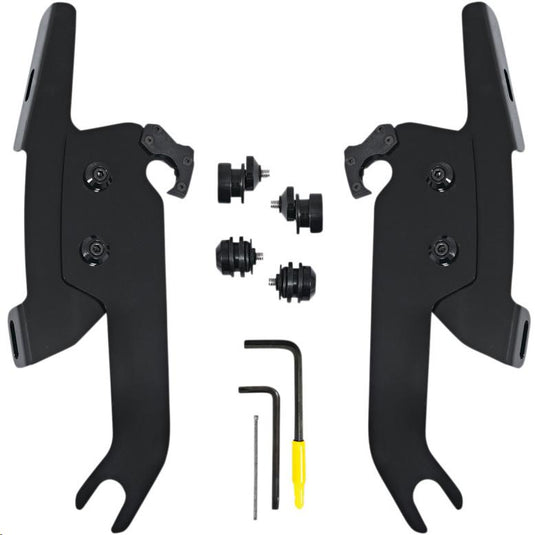 Memphis Shades MEB2051 Trigger-Lock Mount Kit for Batwing Fairing and Fats/Slim Windshields - Black
