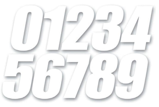 Dcor 45-14-0 Individual Numbers 4in. - No.0 - White