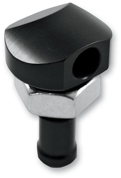 Blowsion 04-03-001 3/8in. Billet Bypass Fitting - 90 Deg. - Black