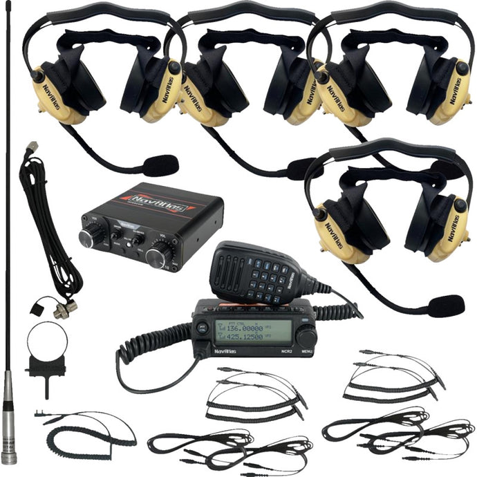 Navatlas NIRBHBE4 Compact Kit with Behind the Headset - Four Premium Headsets - Beige