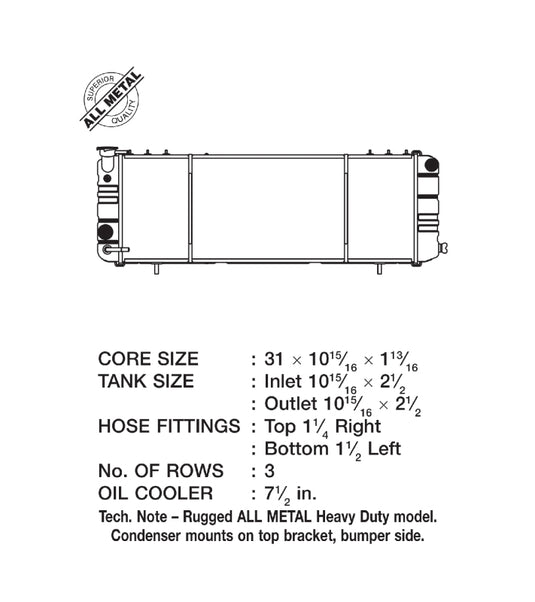 Csf 2671 CSF Radiators - Aluminum