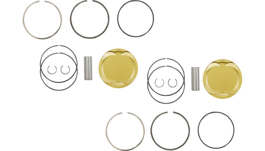 J.E. Pistons 379450 FSR Ultra Series Piston Kit - Standard Bore 93.00mm, 9.0:1 Compression