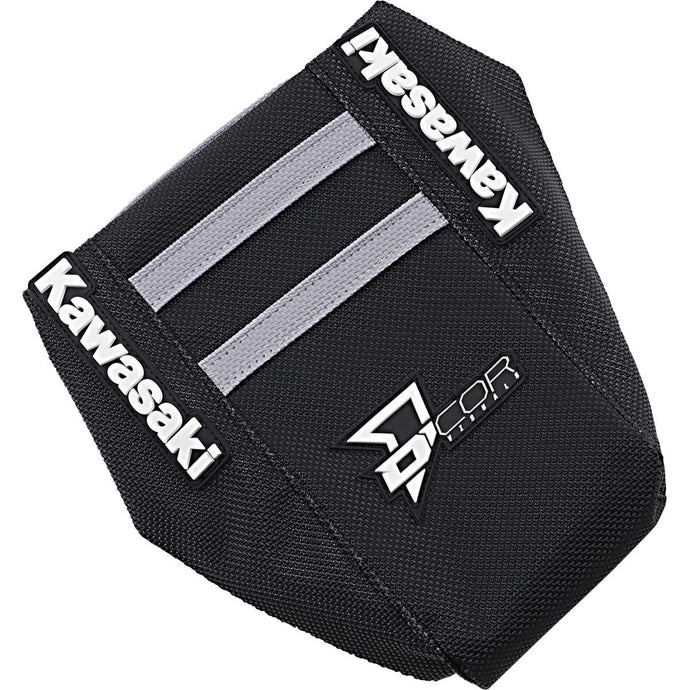 Dcor 30-20-465 Factory Reinforced Seat Cover - Black Sides/Black Top with Gray Ribs