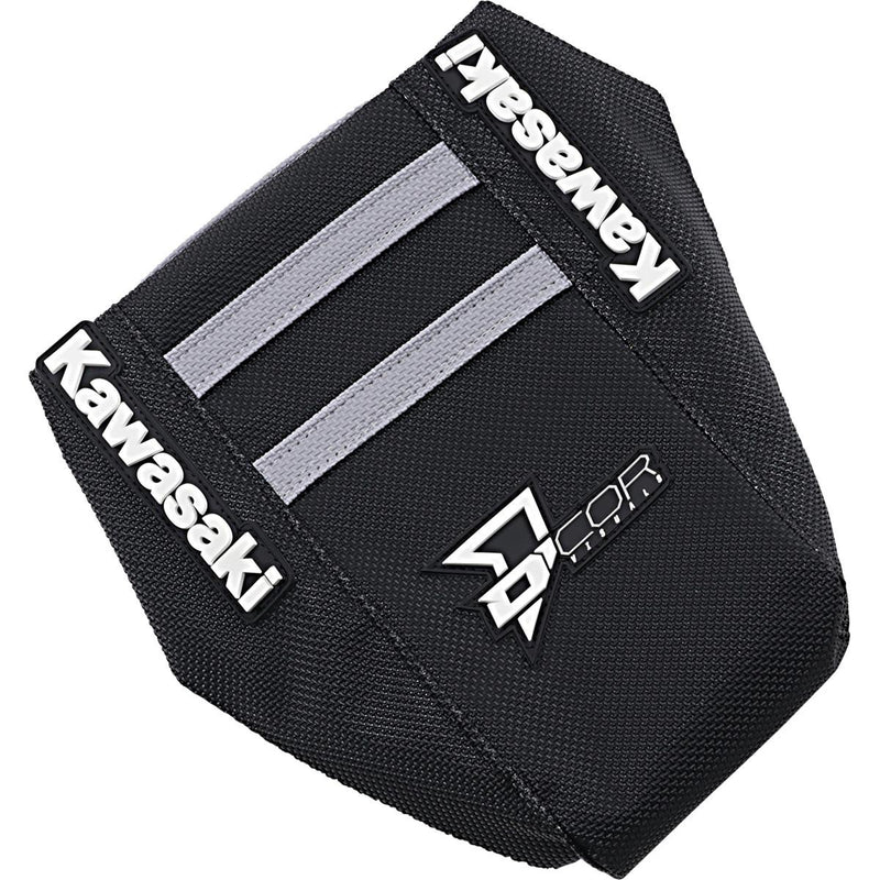 DCOR 30-20-465 Factory Reinforced Seat Cover - Black Sides/Black Top with Gray Ribs