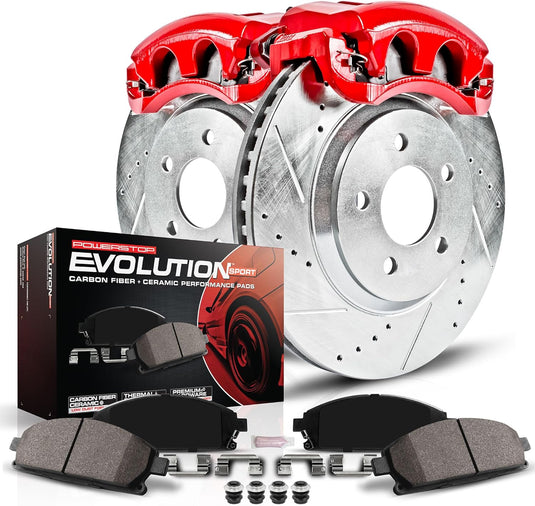 Powerstop KC2439 PSB Red Calipers