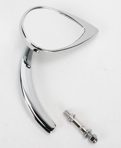 Drag Specialties 0640-0387 Tear-Drop Mirror - Chrome, Long-Stem