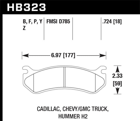 Hawk Performance HB323P.724 HAWK Super Duty Brake Pad Sets