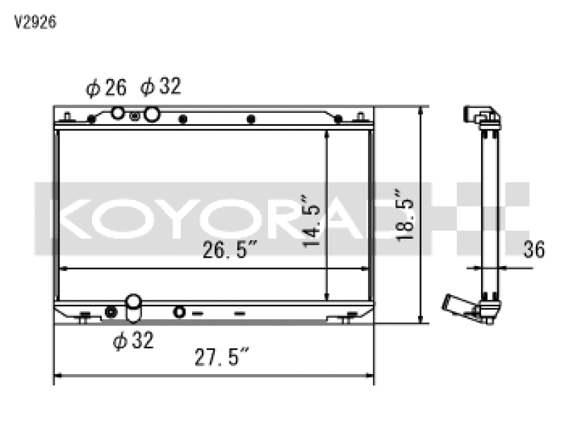 Load image into Gallery viewer, Koyo V2926 KOY Racing Radiators
