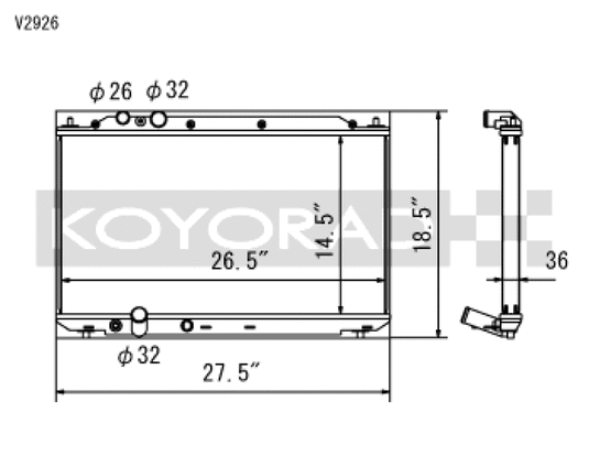 Koyo V2926 KOY Racing Radiators