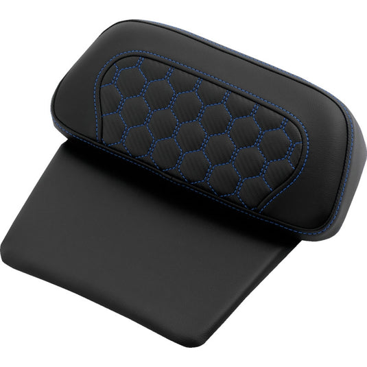Saddlemen 814-07C-HC-BLU Roadsofa Tour-Pak HC Backrest Pad for Chopped Tour-Pak - Blue Stitching