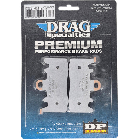 Drag Specialties 1721-3708 Premium Sintered Metal Brake Pads