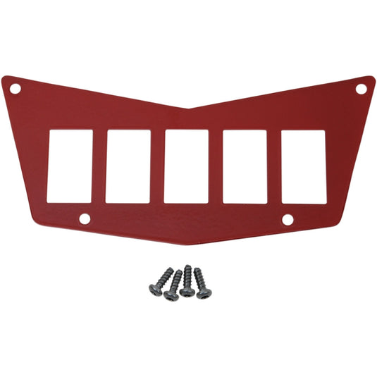 Moose Utility 100-4383-PU Center 5 Switch Dash Plate - Red