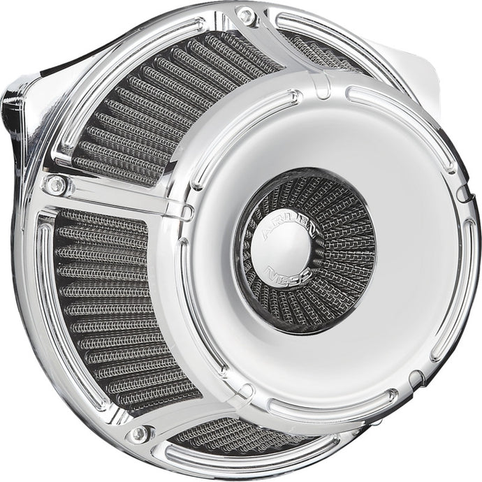 Arlen Ness 600-232 Inverted Series Air Cleaner Kit - Slot Track - Chrome