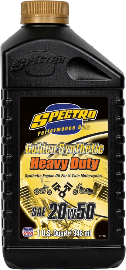 Spectro 311151 Golden Heavy-Duty Full Synthetic Oil - 20W50 - 1Qt.