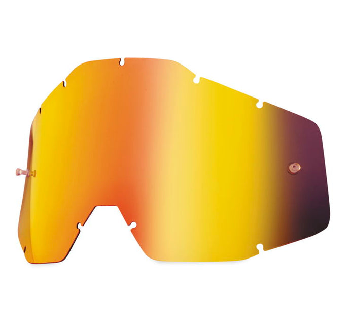 100% Replacement Lenses for Racecraft+/Racecraft/Accuri/Strata Goggles - Red Mirror