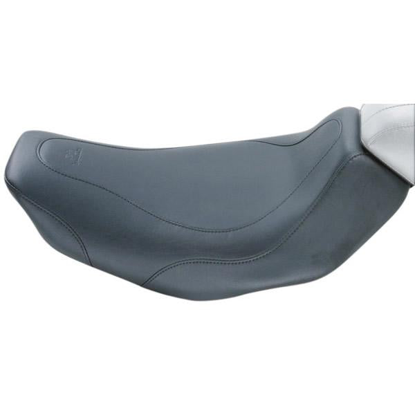 Mustang 76760 Wide Tripper Solo Seat - Smooth - Black