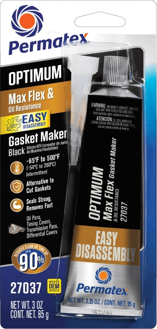 Permatex 27037 Optimum Black Hi-Temp RTV Silicone
