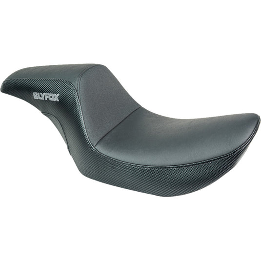 Slyfox SlyFox4681B Drifter Seat - 11in. Front 5-1/2in. Rear - Smooth Vinyl w/ Gray Logo