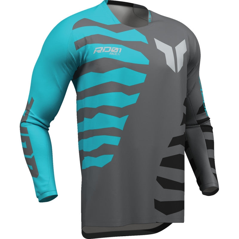 Load image into Gallery viewer, Thor Launchmode Shredder Jersey (XX-Large, Charcoal/Aqua)
