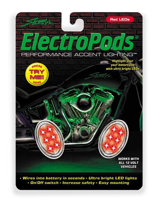 Street Fx 1042522 Electropods Oval Lightpod - White/Black