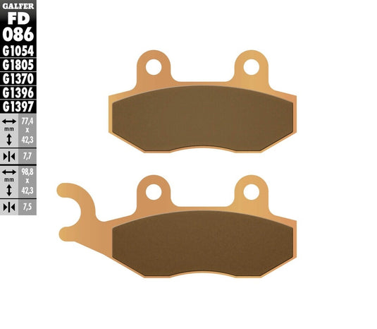 Galfer Brakes FD086G1396 HH Sintered Brake Pads