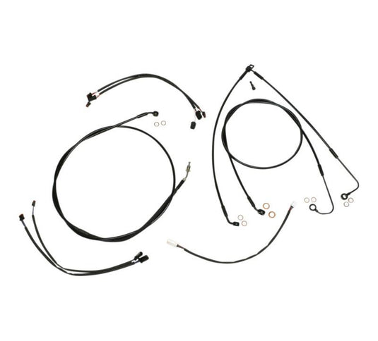 Magnum 486891 Black Vinyl XR Handlebar Installation Kit with Black Fittings for 12-14in. Ape