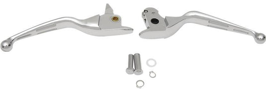 Drag Specialties 0610-1684 Slotted Wide Blade Lever Set - Chrome