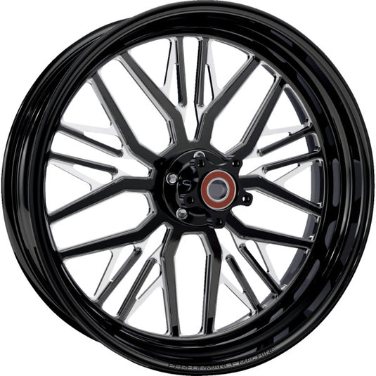 Performance Machine 1202-7814R-NVSAP-BMP Nivis Front Wheel - 18in.x5.5in. - Platinum Cut