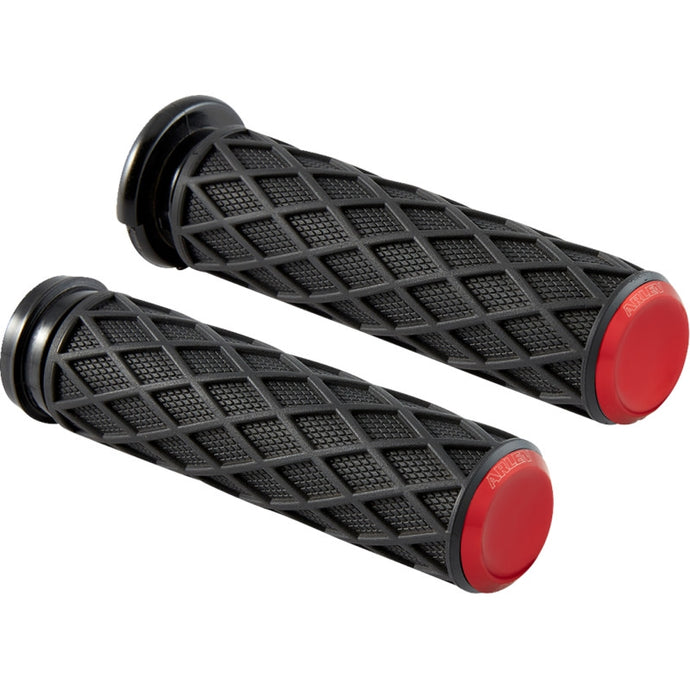 Arlen Ness 500-017 Diamond Grips - Red