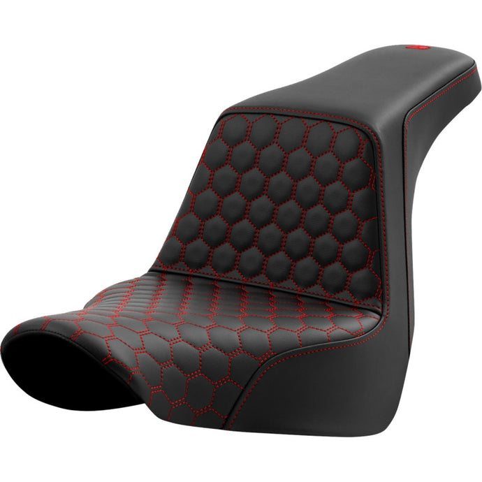 Saddlemen 818-29-17704 Step-Up HC Seat - Red Stitching