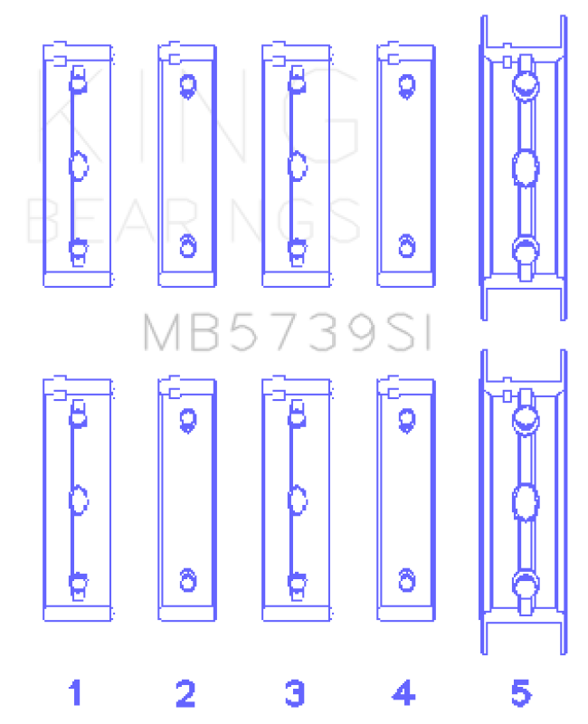 Load image into Gallery viewer, King Engine Bearings MB5739SI KING Main Bearings
