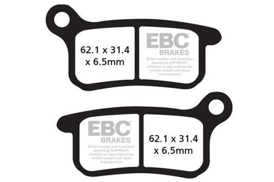 Ebc Powersports FA357R EBC R Sintered Brake Pads