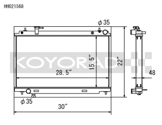 Koyo HH021568 KOY Racing Radiators