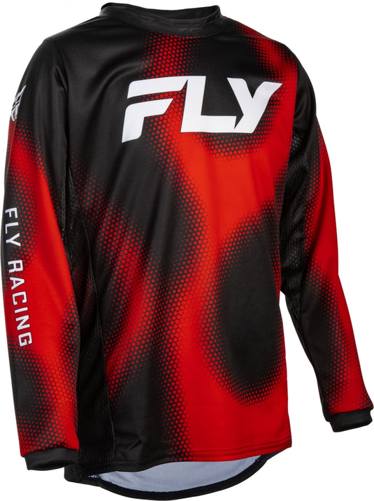 Fly Racing Kinetic Torch Youth Jersey (Medium, Black/Red/White)