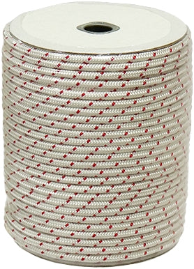 Sp1 LM-11156 Nylon Starter Rope - Polyester - White/Red - 5/32in. Diameter
