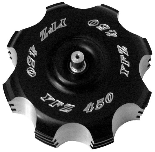 Modquad GC1-BBLK Gas Cap with Breather Valve - Logo - Black Anodized