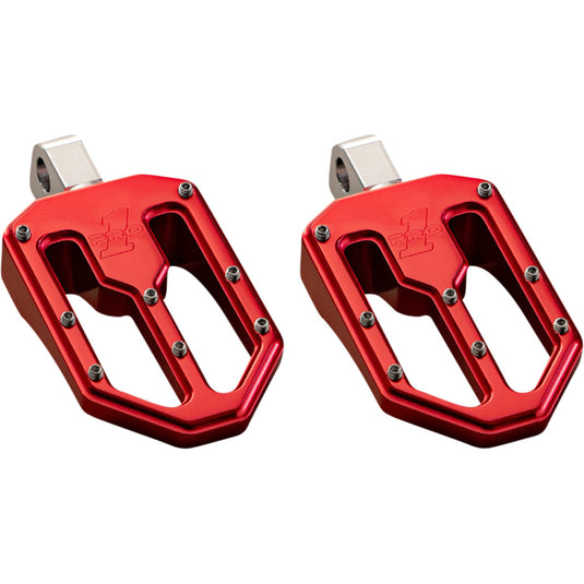 Pro-One Performance 500751R Moto V1 Billet Footpeg - Red