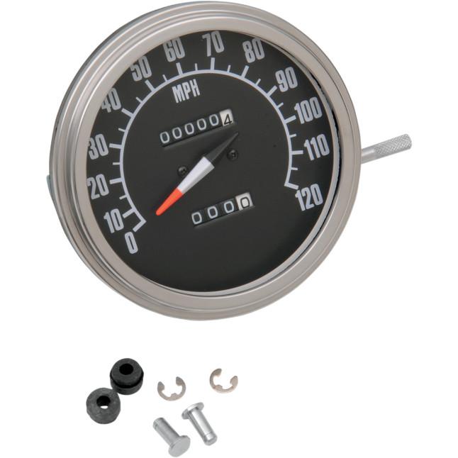 Drag Specialties DS-243886 5in. Dash Mount 2240:60 Speedometer - 68-84 Face