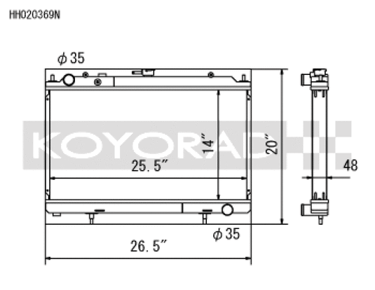 Koyo HH020369N KOY Racing Radiators