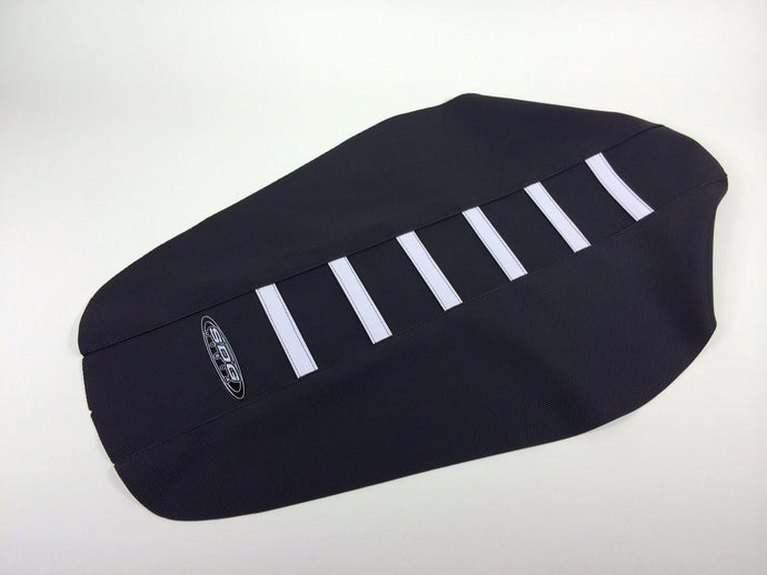 Sdg 95943WK 6-Rib Gripper Seat Cover - Black Cover/White Ribs