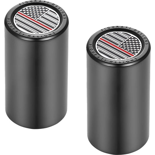 Figurati Designs FD73-DC-2545-BK Docking Hardware Cover - Black with Long Red Line American Flag Skull