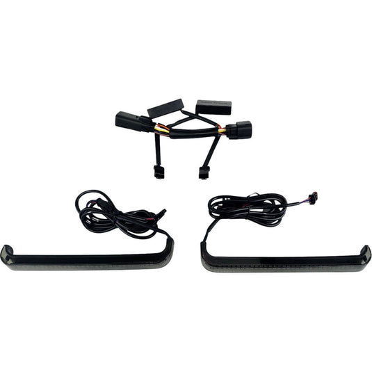 Custom Dynamics CD-LPDC-23-S Low Profile LED Saddlebag Lights with Amber Turn Signals