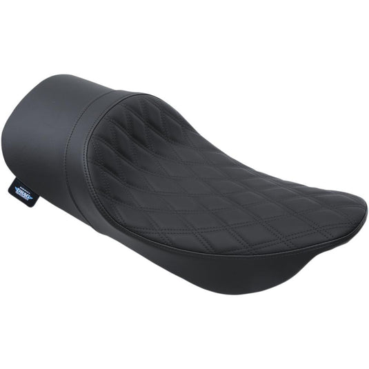 Drag Specialties 0801-1159 Low-Profile Solo Seat - Double Diamond - Black