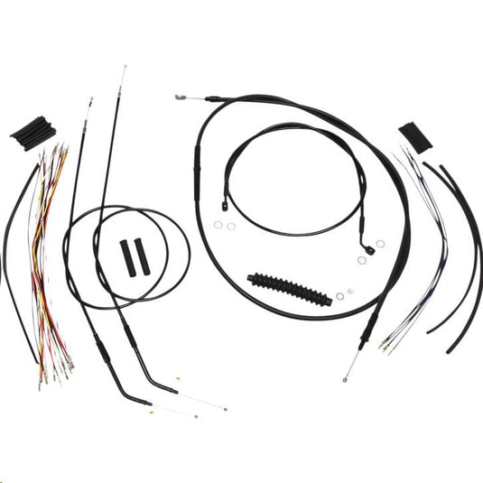 Magnum 486652 Black XR Handlebar Installation Kit with Black Fittings for 10-12in. Ape